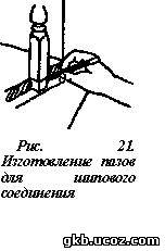 Изготовление шипового соединения
